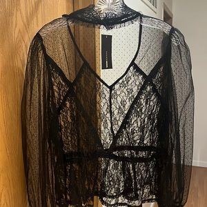 Black lace top